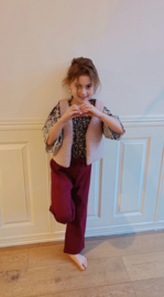 Gilet bouchle roze