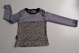 Longsleeve panter/streepjes