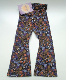 Flarepants navy flowers