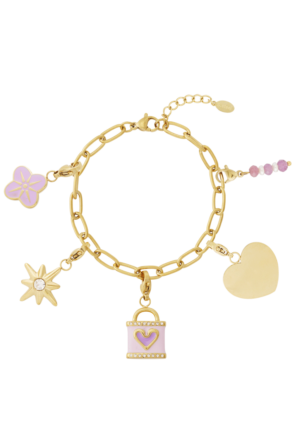 Bedelarmband - DIY - Purple Love 