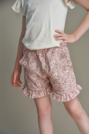 Shorts bloemetjes oudroze