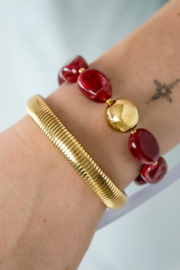 Kralenarmband - bordeaux