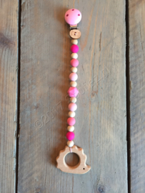 Bijtring flamingo pink
