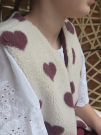 Gilet teddy hartjes