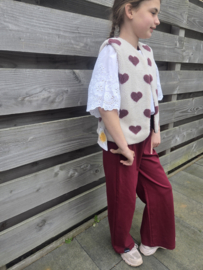 Gilet teddy hartjes
