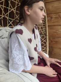 Gilet teddy hartjes