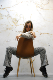 Flarepants velours panter zand XL