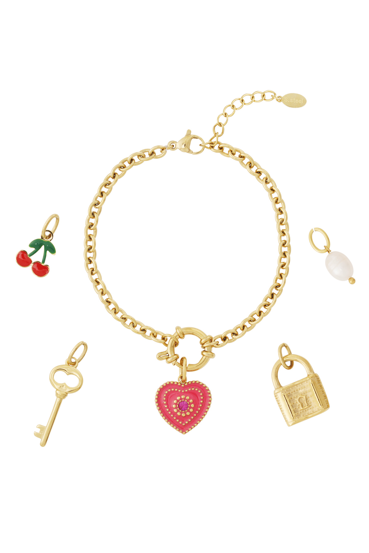 Bedelarmband - DIY - the key to my heart