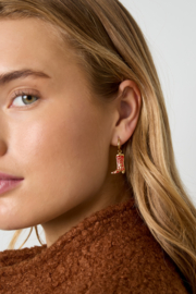 Oorbellen - cowboy boots rood