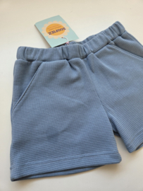 Shorts wafelkatoen blauw 110/116