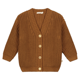 Chunky Knitted Cardigan - RUST