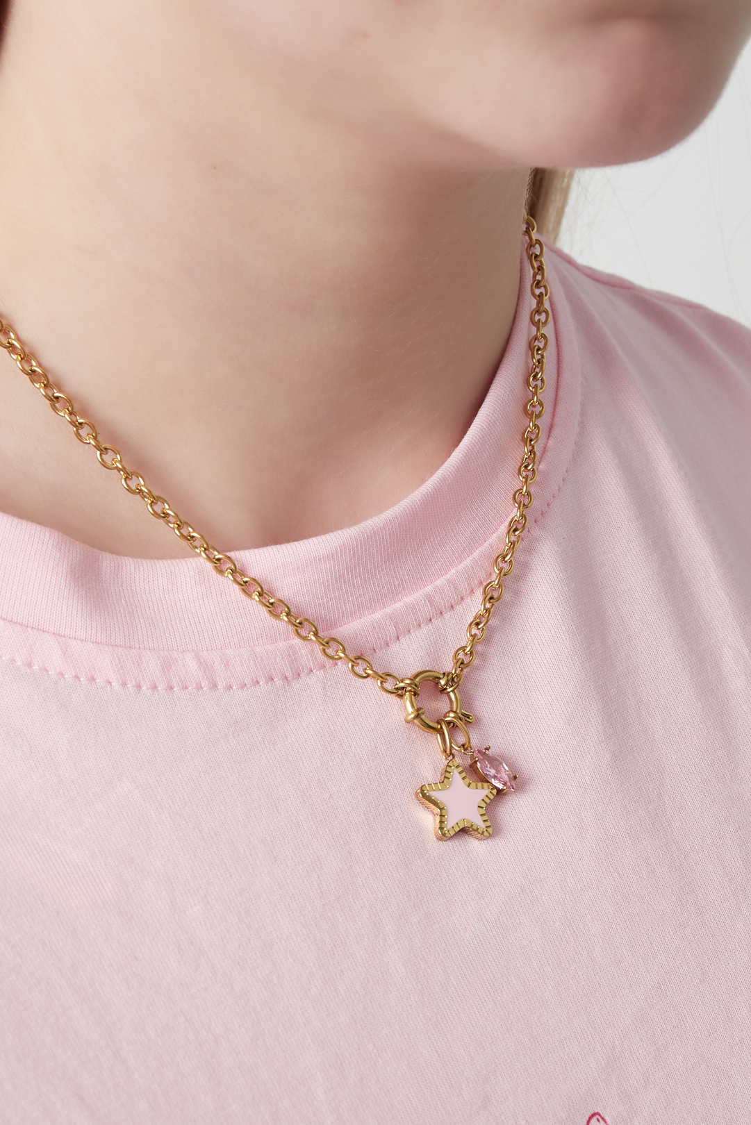 Bedelketting - DIY - Pink Star