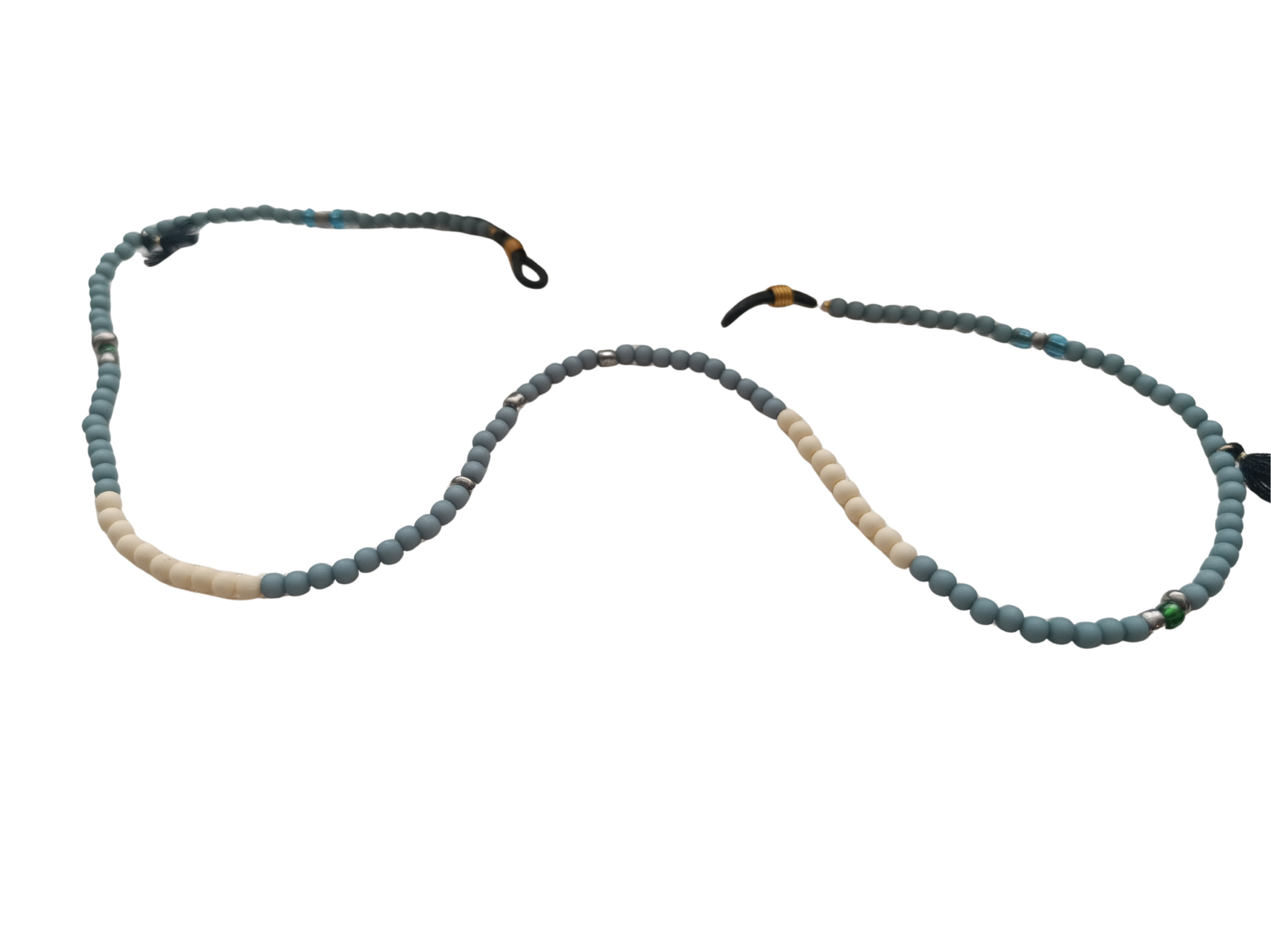 Brillenkoord - groenblauw/beige