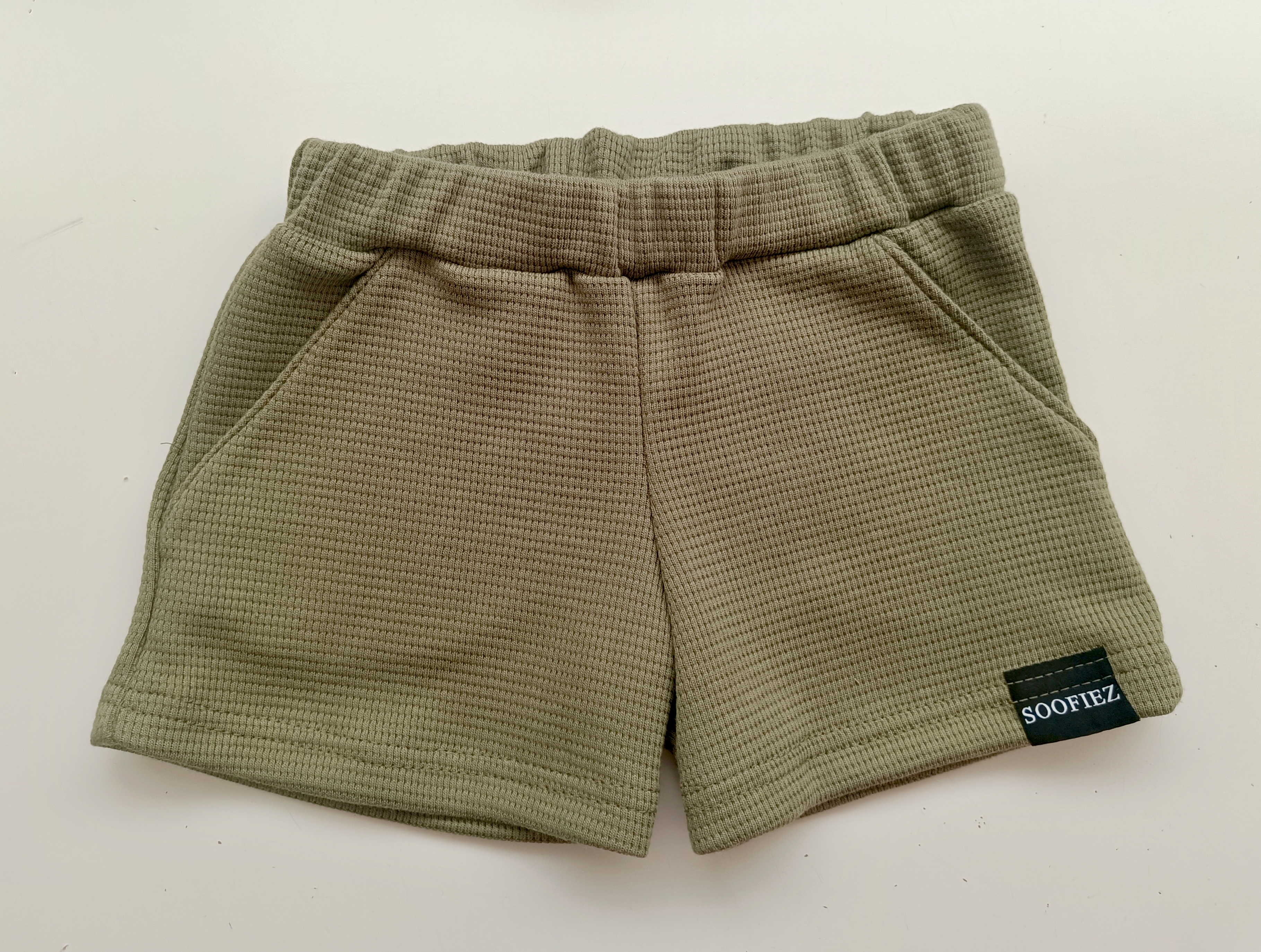 Shorts wafelkatoen army