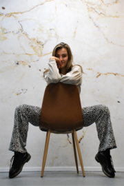 Flarepants velours panter zand XL