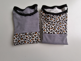 Longsleeve panter/streepjes