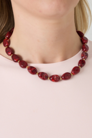 Kralenketting - bordeaux