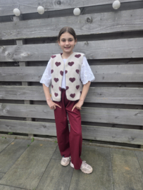 Gilet teddy hartjes