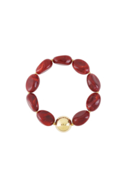 Kralenarmband - bordeaux
