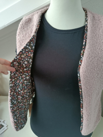 Gilet bouchle roze