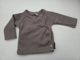 Overslagvestje wafel grijzig-groen