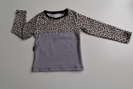 Longsleeve panter/streepjes