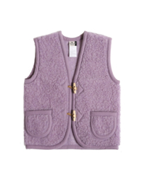 Wollen bodywarmer zalm