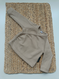 Overslagvestje rib taupe