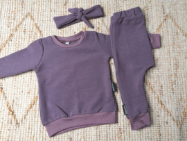 Sweater rib donkermauve