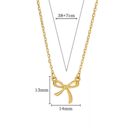 Ketting - strikje - gold