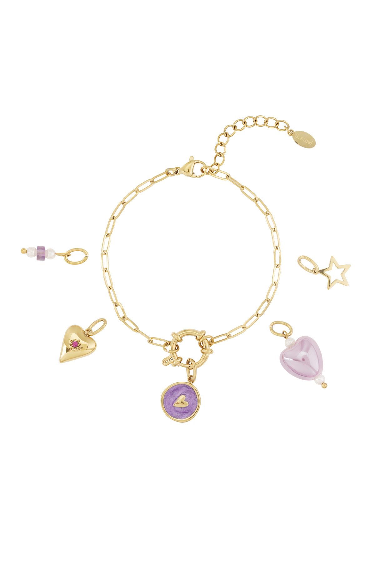 Bedelarmband - DIY - Purple Hart 