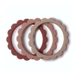 Mushie - FLOWER BRACELET - BLUSH/ROSE/SH.SAND