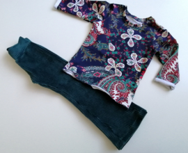 Sweater paisley paars/donkerblauw