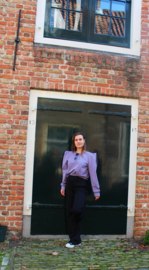 Sweater lila pofmouw