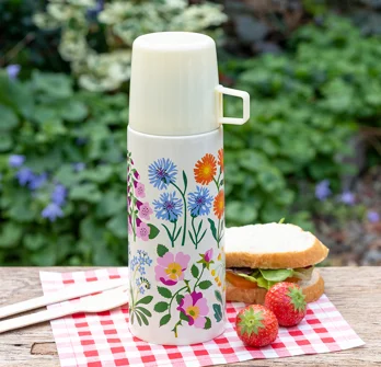 Thermosfles met beker "Wild Flowers"