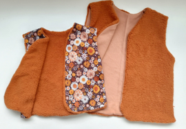 Gilet teddy cognac (reversibel)