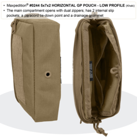 Maxpedition 7x5x2 Horizontal Pouch GP Khaki