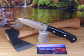 Bark River Mini Aurora CPM-154 Black Canvas Micarta