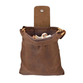 Budget opvouwbare dump pouch van leer en canvas