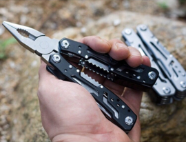 Budget multitool zwart/rvs groot