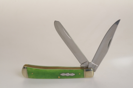 Rough Rider Trapper with Green Smooth Bone Handles