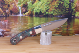 Bark River Essential II CPM-154 - Red & Teal Elder Burl