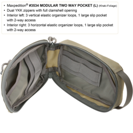 Maxpedition Hook-and-Loop Modular Two Way Pocket (Small)