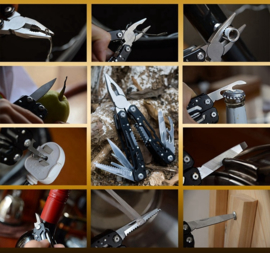 Budget multitool zwart/rvs groot