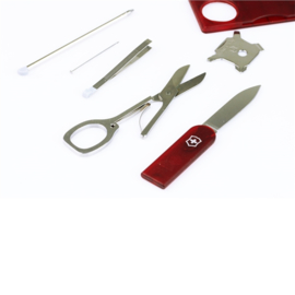 Victorinox SwissCard Classic Transparant Rood