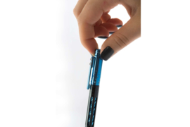 Lion Steel pen: Nyala Carbon Fibre - Blue Shine