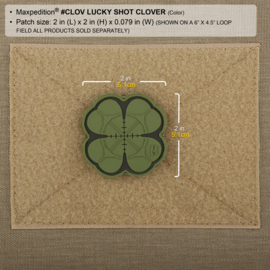 Maxpedition LUCKY SHOT CLOVER PATCH Black