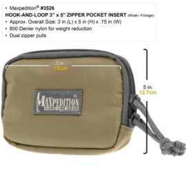 Maxpedition Hook-&-Loop 3 x 5 Zipper Pocket