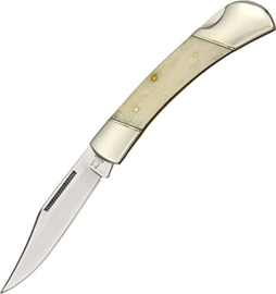 Rough Rider Folding Hunter 5" Smooth White Bone