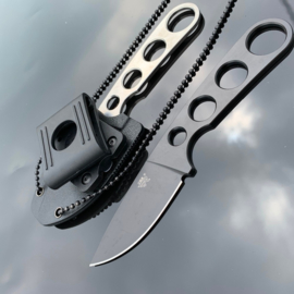 SRM Vast mes S601 / 7130 met schede en ketting - zwart